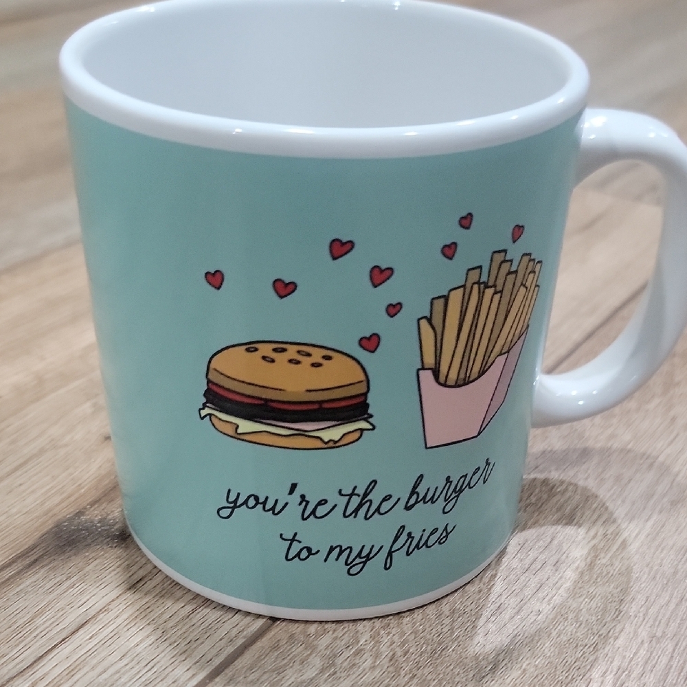 Burger and Fries Themed Mug